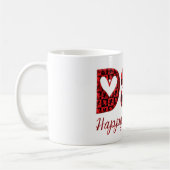 Pap Happy Valentijn Cute Cupid Typografie Koffiemok (Links)