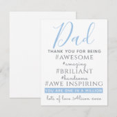 Pap hashtag bedankt voor geweldige verjaardag (Voorkant / Achterkant)