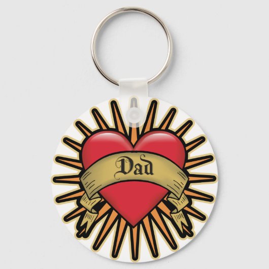 Pap Heart Tattoo Sleutelhanger (Voorkant)