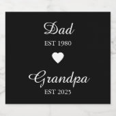 Pap heeft getest. Opa en de rest. – Custom Year Gi Bier Etiket (Enkel label)