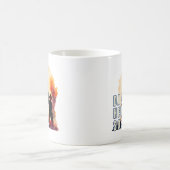 Pap, held, nuchter. Waterverf cowboy, nuchterheid  Koffiemok (Center)