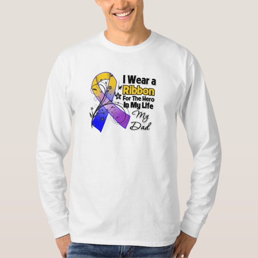 Pap Hero in mijn leven bladerkanker T-shirt (Voorkant)