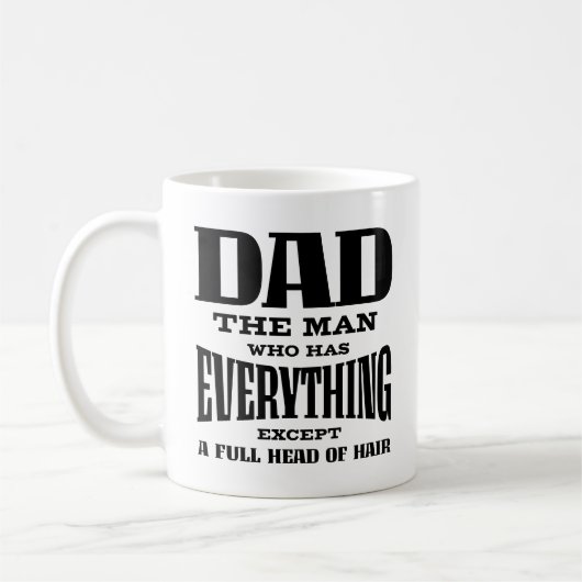 Pap, het Man dat alles heeft behalve een vol hoofd Koffiemok (Links)