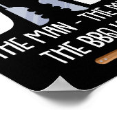 Pap het Man De mythe De BBQ Legende Funny Rbecue P Poster (Hoek)