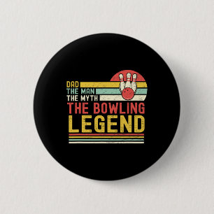 Pap het Man De mythe De bowlinglegende Bo Ronde Button 5,7 Cm