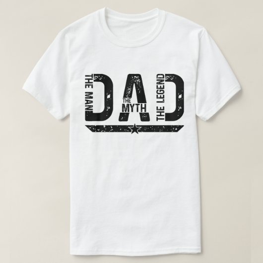 Pap het Man De mythe De legende - Bold Father T-shirt (Design voorkant)