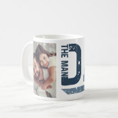 Pap het Man De mythe De legende Custom Photo Koffiemok (Voorkant links)