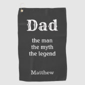 Pap het man de mythe de legende Monogram Golfhanddoek (Voorkant)