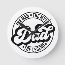 Pap het man de mythe de legende pa vader mannen pa ronde klok