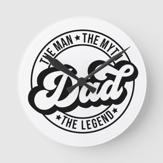 Pap het man de mythe de legende pa vader mannen pa ronde klok (Voorkant)
