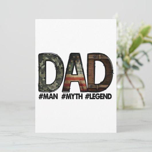 Pap - het man de mythe de legende Pap; vader; vet Kaart (Staand voorkant)