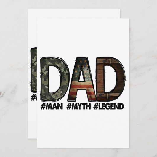 Pap - het man de mythe de legende Pap; vader; vet Kaart (Voorkant / Achterkant)