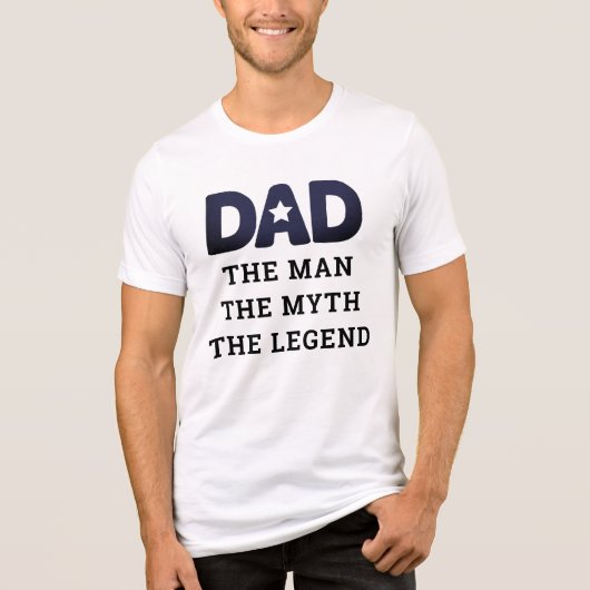 Pap Het Man De mythe De legende | VADERDAG Tri-Blend Shirt (Voorkant)