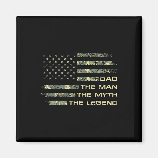 Pap Het Man De mythe De legende Vaders Dag Camo U Magneet (Voorkant)