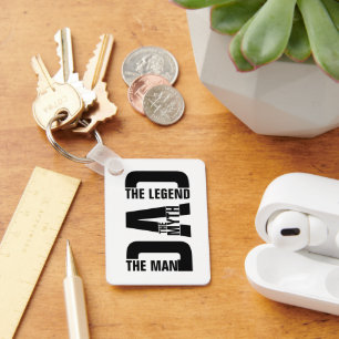 Pap het Man De mythe De Legendfoto gepersonaliseer Sleutelhanger