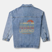 Pap het Man The Myth The Bowling Legend Bowler Fat Denim Jacket (Achterkant)