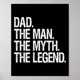 Pap Het Man The Myth The Legend Funny Fathers Gift Poster
