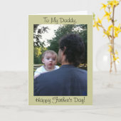 Pap Holding Baby Vaderdag Kaart van Child (Gele Bloem)