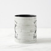 Pap hoofd chef-kok-bq grillig kerstfeest moderne  mok (Midden)