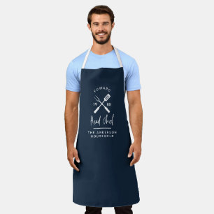 Pap hoofd chef-kok-bq grillig kerstfeest moderne schort