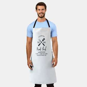 Pap hoofd chef-kok-bq grillig kerstfeest moderne schort