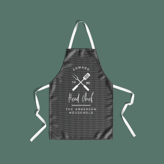 Pap hoofd chef-kok-bq grillig kerstfeest moderne schort