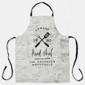 Pap hoofd chef-kok-bq grillig kerstfeest moderne schort (Voorkant)