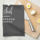 Pap hoofd chef-kok-bq grillig kerstfeest moderne theedoek (Quarter Fold)