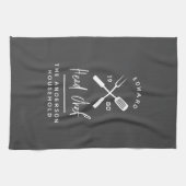 Pap hoofd chef-kok-bq grillig kerstfeest moderne theedoek (Horizontaal)