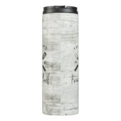 Pap hoofd chef-kok-bq grillig kerstfeest moderne thermosbeker (Achterkant)