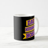 Pap Husband Boss Funny Male Coffee Mok Manager (Voorkant rechts)