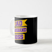 Pap Husband Boss Funny Male Coffee Mok Manager (Voorkant links)