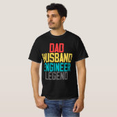 Pap Husband Engineer Legend Engineer T-shirt (Voorkant volledig)