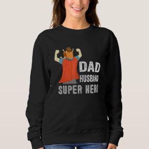 Pap Husband Super Hero Wearing Cape Zoon Vader Vad Trui