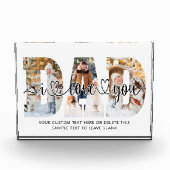 Pap I Love You 3 Photo Collage Script Heart Fotoblokken (Voorkant)
