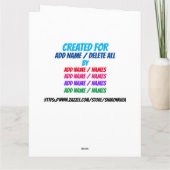 Pap / iedereen - zie terug! -Wenskaart Bedankkaart (Achterkant)