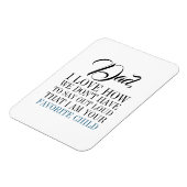 Pap, ik ben je favoriete Vaderdag Magnet. Magneet (Linkerzijde)