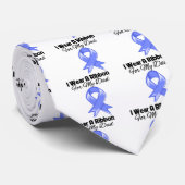 Pap - Ik Draag Periwinkle Ribbon Stropdas (Opgerold)