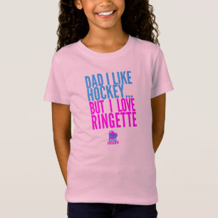 Pap, ik hou van Hockey, maar ik hou van Ringette,  T-shirt
