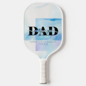 Pap, ik hou van je Blue Waterverf Design Pickleball Paddle (Voorkant)