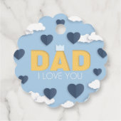 Pap, ik hou van je, vaderdag bedankjes labels (Achterkant)