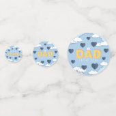 Pap, ik hou van je, vaderdag confetti (Achterkanten)