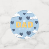 Pap, ik hou van je, vaderdag confetti (Kleine voorkant)