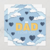 Pap Ik hou van je, vaderdag groet Feestdagenkaart (Voorkant / Achterkant)