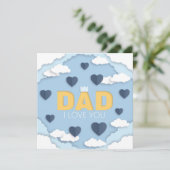 Pap Ik hou van je, vaderdag groet Feestdagenkaart (Staand voorkant)