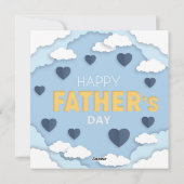 Pap Ik hou van je, vaderdag groet Feestdagenkaart (Achterkant)