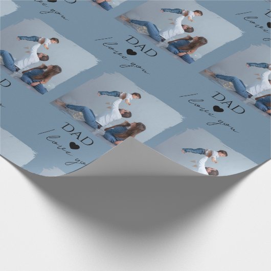 Pap, ik hou van je" - Voor Vaderdag - Cadeaupapier (Hoek)