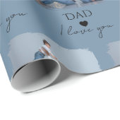 Pap, ik hou van je" - Voor Vaderdag - Cadeaupapier (Rol Hoek)