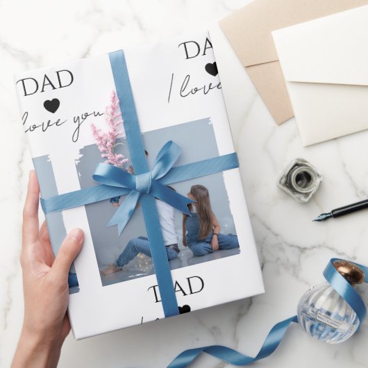 Pap, ik hou van je" - Voor Vaderdag - Cadeaupapier (Geschenken)