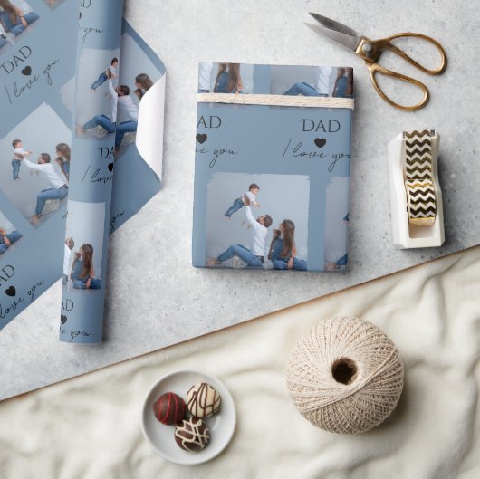 Pap, ik hou van je" - Voor Vaderdag - Cadeaupapier (Crafts)